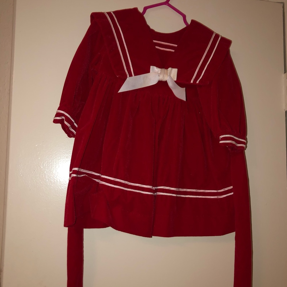 Red sailor dress